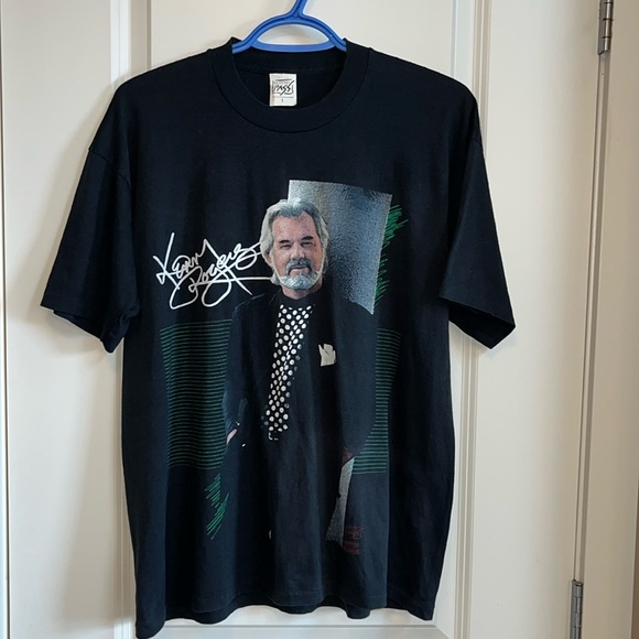 Vintage Backstage Pass Kenny Rogers T-shirt - Picture 1 of 11